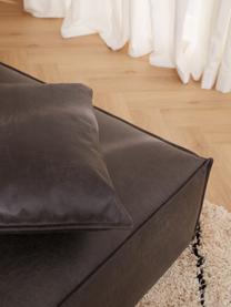 Cojín de cuero reciclado sofá Lennon, Tapizado: cuero reciclado (70% cuer, Cuero gris topo, An 60 x L 60 cm