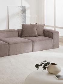 Módulo de esquina de pana sofá Lennon, Tapizado: pana (92% poliéster, 8% p, Estructura: madera de pino maciza, ma, Patas: plástico, Pana marrón, An 119 x F 119 cm, chaise longue izquierda