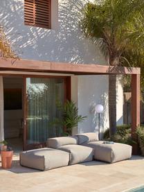Outdoor poef Square, Bekleding: polyester, polypropyleen,, Frame: gelakt aluminium, Beige, B 101  x D 101 cm