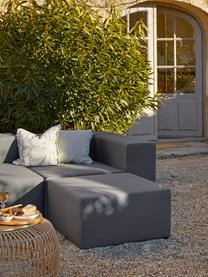 Outdoor-Sofa-Hocker Simon, Bezug: 88% Polyester, 12% Polyet, Gestell: Siebdruckplatte, wasserfe, Dunkelgrau, B 75 x H 42 cm