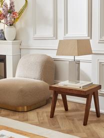 Stołek z plecionką wiedeńską Sissi, Stelaż: lite drewno dębowe, Rattan, ciemne drewno dębowe, S 52 x W 42 cm