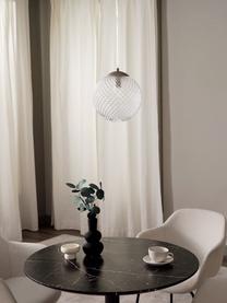 Kleine hanglamp Lorna van glas, Lampenkap: glas, Transparant, zilverkleurig, Ø 25 cm
