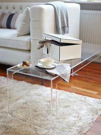 Tavolino da giardino di design Invisible, Vetro acrilico, Trasparente, Larg. 120 x Alt. 40 cm