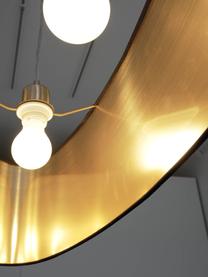 Ovale Pendelleuchte Jamie mit Gold-Dekor, Baldachin: Metall, vernickelt, Silberfarben,Schwarz, B 78 x H 22 cm