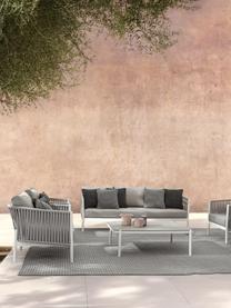 Canapé lounge de jardin Florencia (3 places), Gris, blanc, larg. 220 x prof. 85 cm