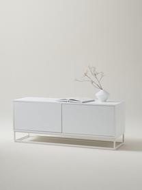 Mueble TV Lyckeby, Estructura: tablero de fibras de dens, Patas: metal con pintura en polv, Blanco, An 140 x Al 54 cm