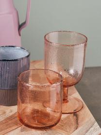 Verre à eau soufflé bouche rose Leyla, 6 pièces, Verre, Rose, transparent, Ø 8 x haut. 9 cm, 300 ml
