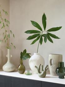 Handgefertigte Steingut-Vase Hush in Weiß, Steingut, Weiß, matt, Ø 27 x H 36 cm
