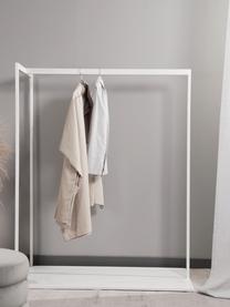 Kleiderstange Pacey in Weiß mit Marmor-Optik, Gestell: Metall, pulverbeschichtet, Ablage: Mitteldichte Holzfaserpla, Weiß, B 120 x H 152 cm