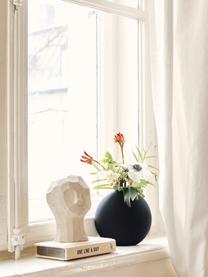 Handgefertigte Keramik-Vase Pastille, Keramik, Schwarz, B 20 x H 19 cm