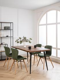Čalúnená stolička Batilda, 2 ks, Lesná zelená, dubové drevo, Š 47 x H 53 cm