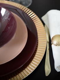 Filigrane Kunststoff-Platzteller Elegance in Gold mit Rillen, Kunststoff, Goldfarben, Ø 31 cm