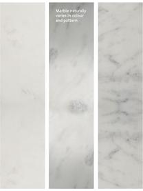 Stolik pomocniczy z marmuru Alys, Blat: marmur, Stelaż: metal malowany proszkowo, Biały, marmurowy, odcienie złotego, S 45 x W 50 cm