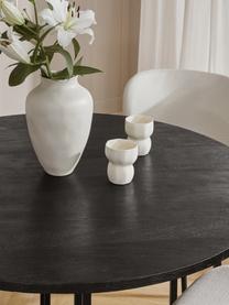 Mesa de comedor redonda de madera de mango Luca, tamaños diferentes, Tablero: madera de mango maciza ce, Estructura: metal con pintura en polv, Negro, Ø 120 x Al 75 cm