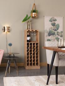 Licorera en madera de roble Claude, para 28 botellas, Estantería: madera de roble maciza, Madera de roble, An 44 x Al 119 cm