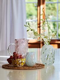 Vase verre blanc aspect pois Dots, Verre, Blanc, transparent, Ø 11 x haut. 17 cm