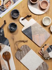Deska do krojenia z marmuru Bradney, Ceramika, marmur, sztuczna skóra, Wielobarwny, marmurowy, D 30 x S 15 cm