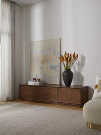 TV-Lowboard Noel aus Eschenholzfurnier mit Kabeldurchlass, Korpus: Mitteldichteholzfaserplat, Dunkles Holz, B 180 x H 45 cm
