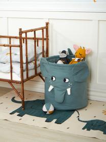 Cesta Elephant, Funda: 100% algodón, Gris verdoso, Ø 35 x Al 40 cm