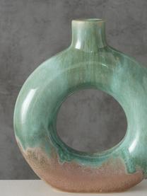 Vase design en verre Peruya, Vert, beige