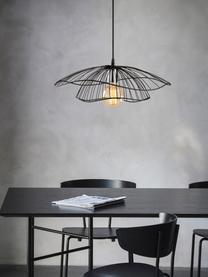 Lampa wisząca z metalu Tel, Czarny, Ø 50 x W 14 cm