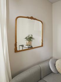 Espejo de pared de madera Fabricio, estilo barroco, Reverso: tablero de fibra de densi, Dorado, An 100 x Al 85 cm