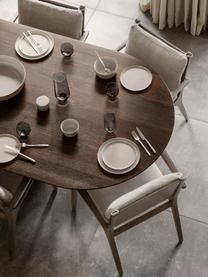 Dinerborden Pilar in mat/glanzend beige, 6 stuks, Keramiek, Gebroken wit, Ø 27 cm