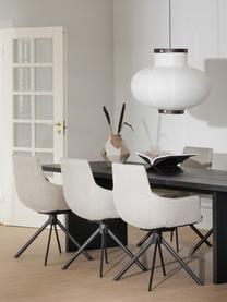 Table en bois de frêne Emmett, 240 x 95 cm, Bois de frêne massif, laqué, certifié FSC, Noir, larg. 240 x prof. 95 cm