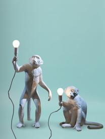 Design Außentischlampe Monkey mit Stecker, Leuchte: Kunstharz, Weiß, B 34 x H 32 cm