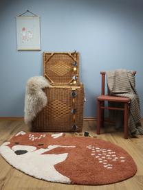 Tapis Little Wolf, Coton, Brun, beige, larg. 110 x long. 70 cm