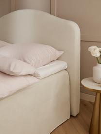 Premium Boxspringbett Dahlia, Füße: Massives Birkenholz, lack, Webstoff Cremeweiß, B 140 x L 200 cm, Härtegrad H2