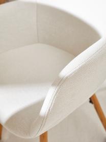 Petite chaise scandinave Fiji, Tissu blanc crème, larg. 59 x prof. 55 cm