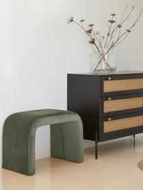 Bouclé-Hocker Penelope, Bezug: Bouclé (100 % Polyester) , Gestell: Metall, Sperrholz, Bouclé Grün, B 61 x H 46 cm