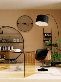 Drehstuhl Club im Retro-Design, Bezug: Kunstleder (100% Textil, , Korpus: Glasfaser, Walnuss mittel, Kunstleder Schwarz, B 62 x T 61 cm