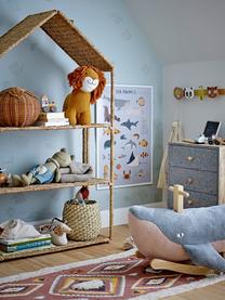 Zabawka na biegunach Moby, Poliester, drewno topoli, Niebieski, beżowy, jasne drewno naturalne, S 83 x W 59 cm