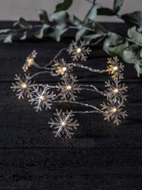 LED-Lichterkette Izy Snowflake, Lampions: Kunststoff, Transparent, L 185 cm