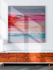 Cuadro en lienzo pintado a mano Blurred Horizon, Multicolor, An 100 x Al 100 cm
