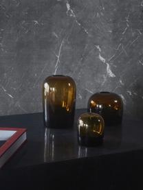 Vase jarre verre soufflé Troll, Verre, soufflé bouche, Ambré, Ø 13 x haut. 19 cm