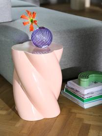 Stolik pomocniczy Marshmallow, Włókno szklane, Blady różowy, Ø 30 x W 40 cm