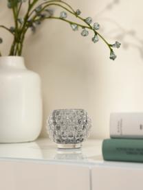 Bougeoir en verre fait main Doria, Verre, Gris foncé, Ø 9 cm x haut. 8 cm