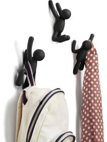 Set de colgadores de diseño Buddy, 3 uds., Plástico ABS, Negro, Set de diferentes tamaños