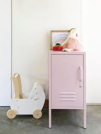 Nachtkastje Shorty met deur, Staal, gepoedercoat, Poederroze, B 35 x H 72 cm