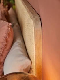 Zagłówek do łóżka z rattanu z drewnianą ramą Byrum, Drewno dębowe, drewno brzozowe, rattan, drewno warstwowe, Jasny brązowy, S 165 x W 85 cm