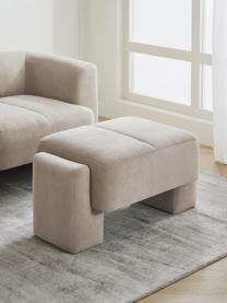 Sofa-Hocker Bobi, Bezug: 88 % Polyester, 12 % Nylo, Gestell: Massives Kiefernholz, Webstoff Cremeweiß, B 90 x T 55 cm