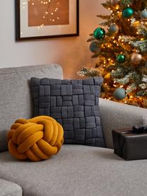 Federa arredo tessuto Norman, Grigio scuro, Larg. 40 x Lung. 40 cm
