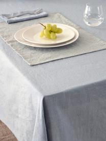 Tafelkleed Abinadi van katoen/linnen in lichtblauw, 50% katoen, 50% linnen, Lichtblauw, Voor 6 - 10 personen (B 170 x L 250 cm)
