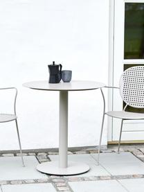 Tavolo da giardino in metallo Troy, Metallo rivestito, Grigio chiaro, Ø 70 x Alt. 72 cm