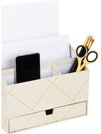 Büro-Organizer Greta, Fester, laminierter Karton
(100% recyceltes Papier), Goldfarben, Weiß, 24 x 18 cm