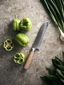Cuchillo de chef Hattasan Damasco, Cuchillo: acero inoxidable (VG10), Madera clara, plateado, L 31 cm