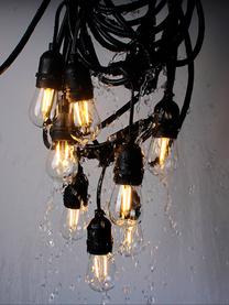 Outdoor LED lichtslinger Joy, 1000 cm, 10 lampions, Lampions: kunststof, Zwart, L 1000 cm